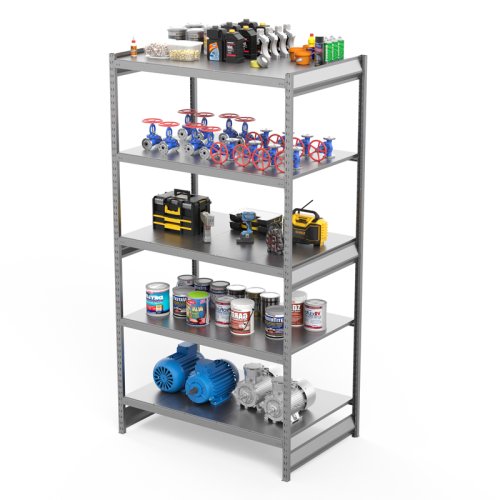 Стеллаж СГ Ультра / СГУ (3000х1200х800 мм) 5 ярусов, цинк (СГУ 3012085)