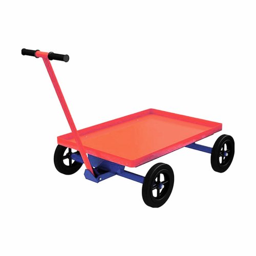 Тележка платформенная с поворотной осью ТПО 7 (г/п 600 кг, 1400x800 мм, колеса литые чугунный обод 250 мм)
