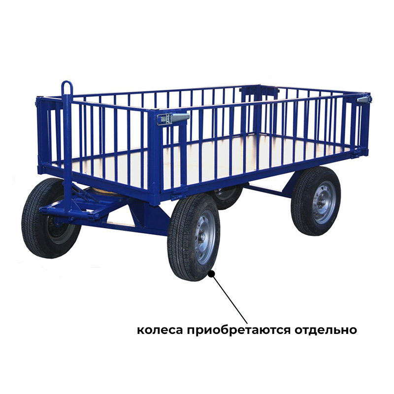 Большегрузная тележка БТ-КБ (г/п 3 т, 3000x1250 мм, каркасные борты 420 мм)