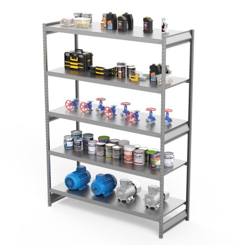 Стеллаж грузовой СГ Ультра (2500х2100х500 мм) 5 ярусов, цинк (СГУ 2521055)