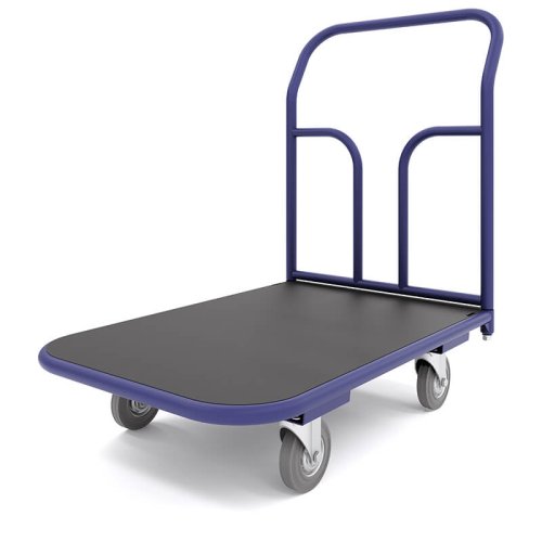 Тележка платформенная с резиновым покрытием ТПР 7 (800x1400 мм, колеса серая резина 200 мм)