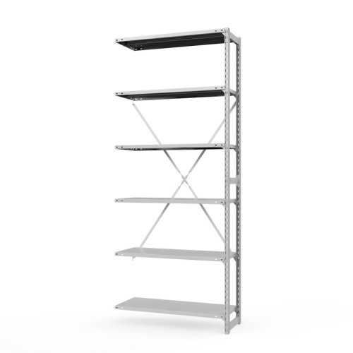 Приставная секция для металлического стеллажа ГТС Универсал, 3000x1000x600 мм. Полки: метал. усил. 6 шт. (ТСУп 30100662)