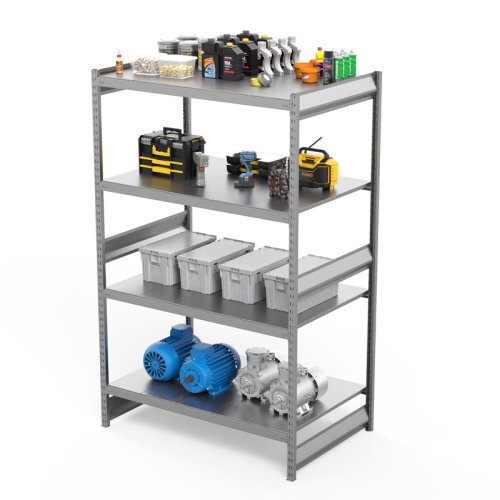 Стеллаж грузовой СГ Ультра (2500х1200х800 мм) 4 яруса, цинк (СГУ 2512084)