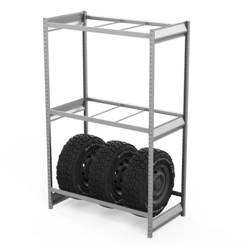 Стеллаж грузовой СГ Ультра (2500х1500х1000 мм) 3 яруса, без настила, для шин, дисков, колес (СГУ 2515103бн)