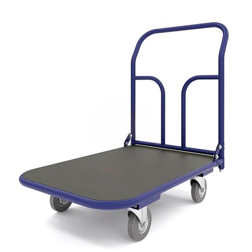 Тележка платформенная с резиновым покрытием ТПР 4 (600x1200 мм, колеса серая резина 160 мм)