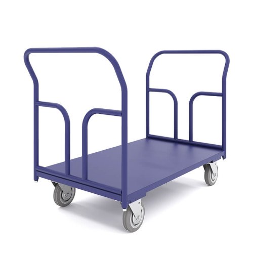 Тележка платформенная ТПД 2 (г/п 450 кг, 600x900 мм, колеса серая резина 160 мм)