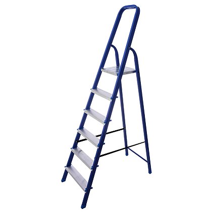 Стремянка стальная с алюминиевыми ступенями CS06 (6 ступеней)