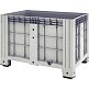 Контейнер пластиковый 1200х800х800 мм (сплошной, на ножках) SDBOX 1208 S серый – изображение №1