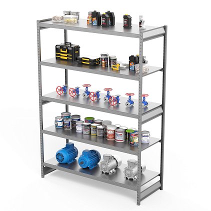 Стеллаж грузовой СГ Ультра (2500х2100х800 мм) 5 ярусов, цинк (СГУ 2521085)